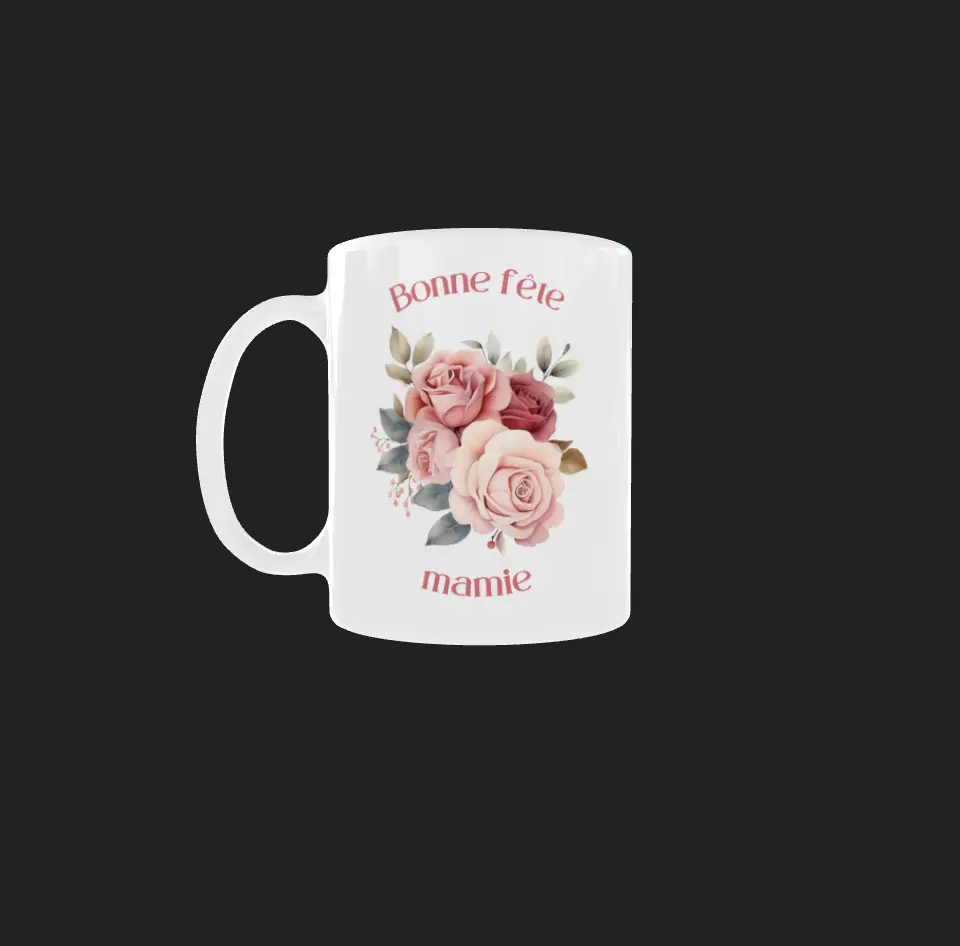 Mug floral Bonne fête mamie