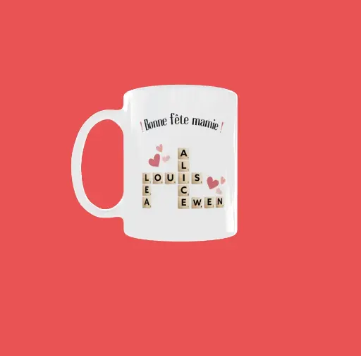 Mug personnalisé Mamie scrabble